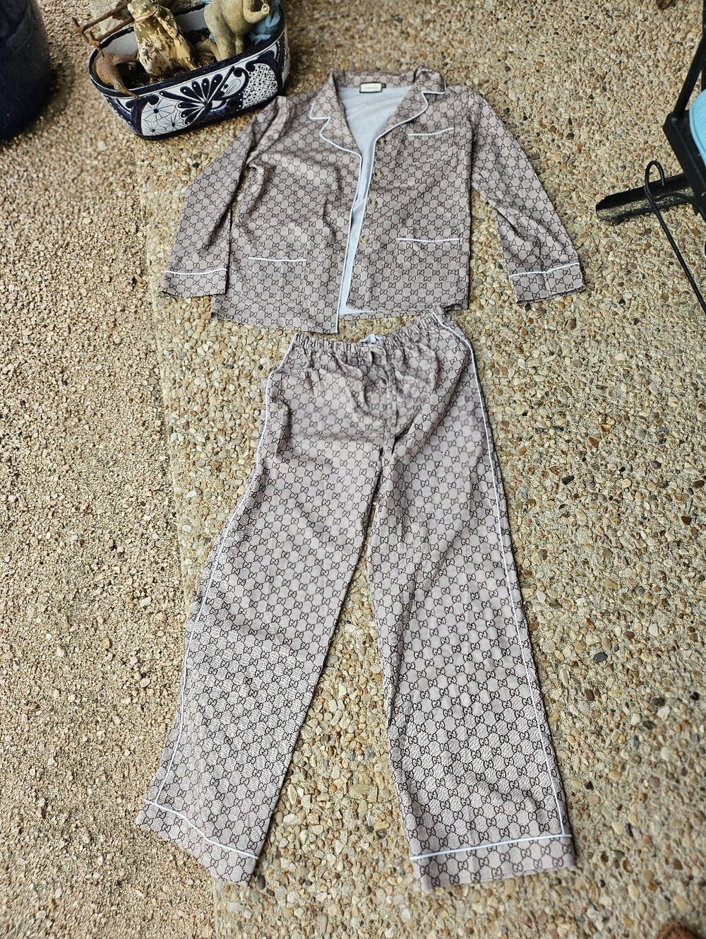 Gucci Mens Pajama Set GG Logo Size XL